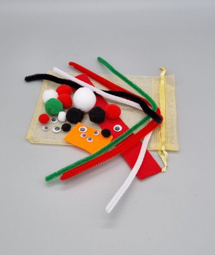 DIY set za ustvarjanje, kreativni darilni set, Sneženi mož – klasičen - slika 2