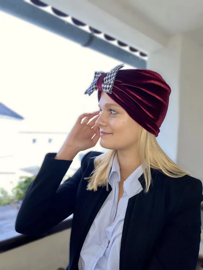 Turban s pepita mašnico - slika 2