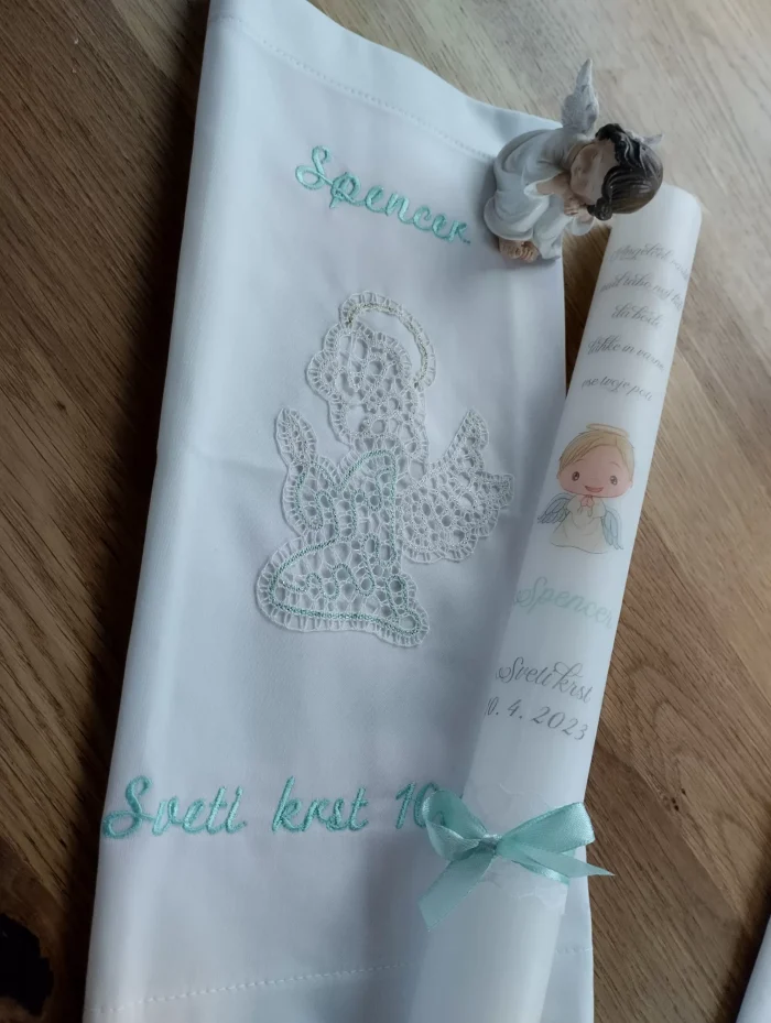 Krstna sveča Angelček varuh - slika 9