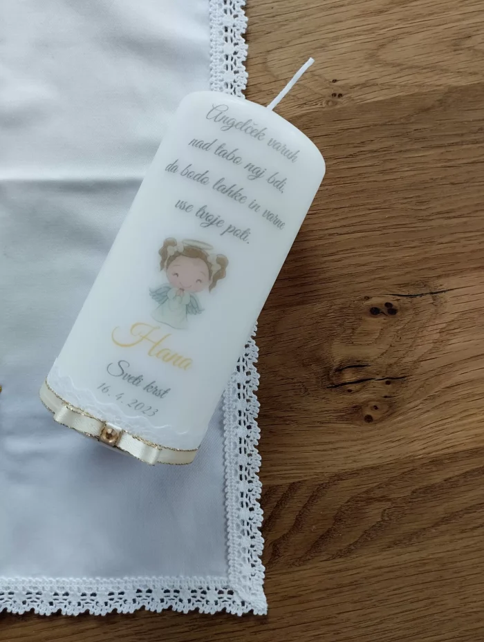 Krstna sveča Angelček varuh - slika 12