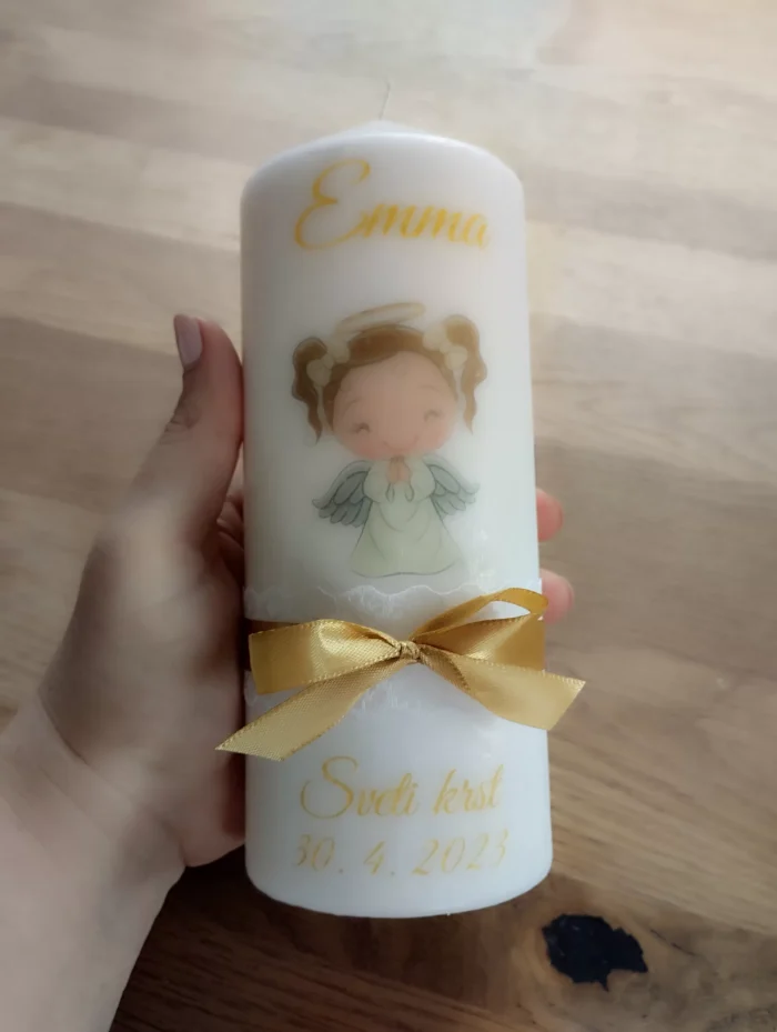 Krstna sveča Angelček varuh - slika 11