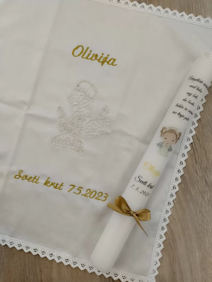 Krstna sveča Angelček varuh - slika 8