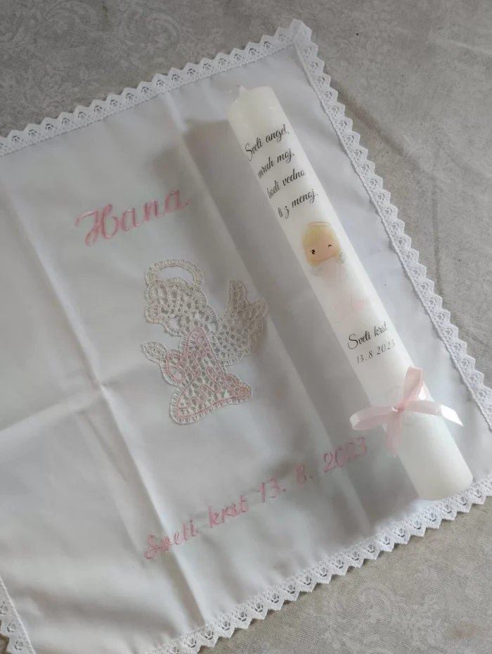 Krstna sveča Angelček varuh - slika 6