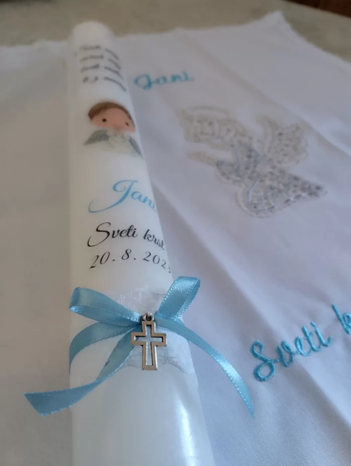 Krstna sveča Angelček varuh