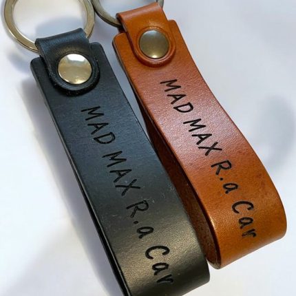 Personalizirani usnjeni obesek za ključe trak