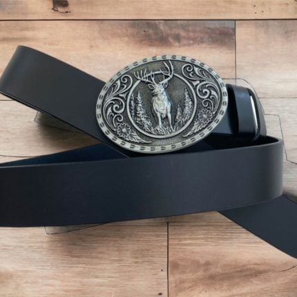 Western usnjeni pas iz govejega usnja kravina 4 cm