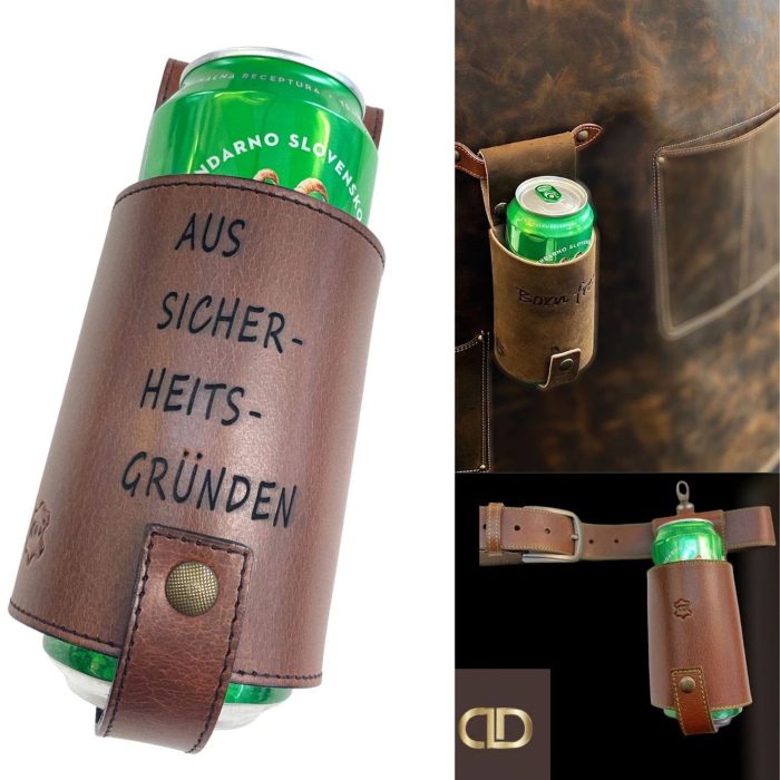 Personalizirana usnjena držala za pivo Party DDDesign.si - slika 6