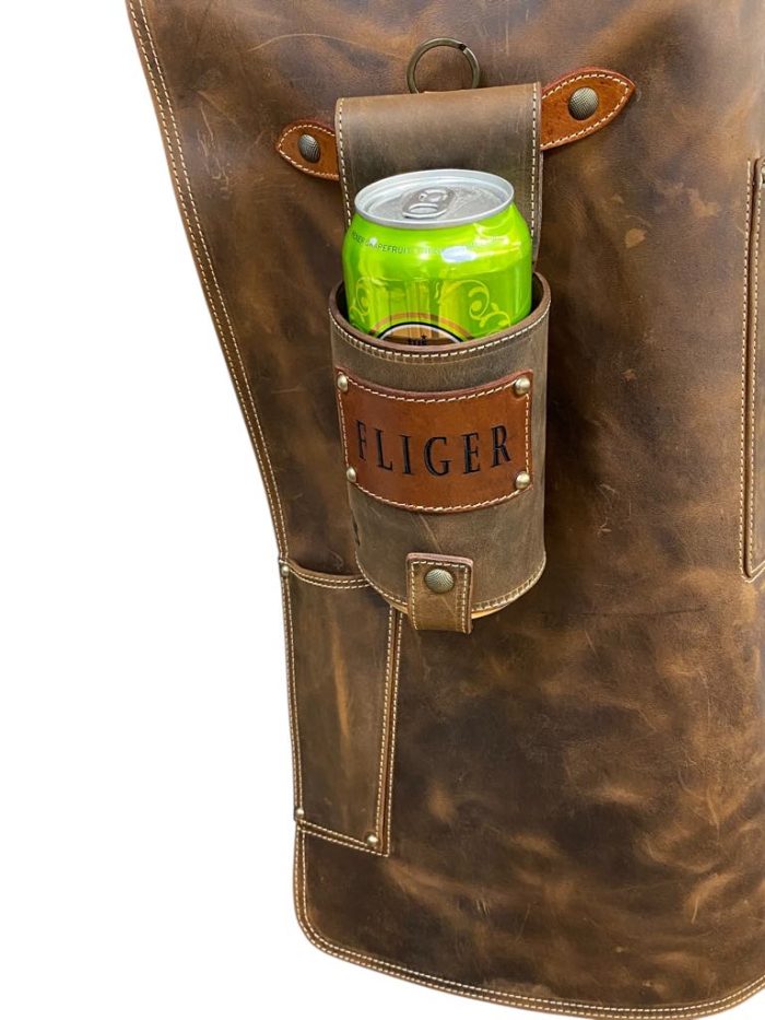 Personalizirano usnjeno držalo za pivo z GRAVURO na ploščici DDDesign.si - slika 5