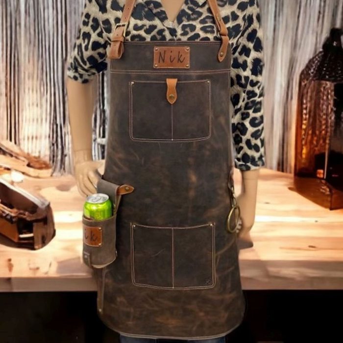 Personalizirani usnjeni predpasnik CHEF DDDesign.si - slika 5