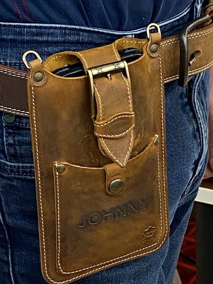 Personalizirana usnjena torbica za telefon