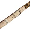 Unikatni marelični Jaguar usnjeni pas 4cm