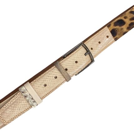 Unikatni marelični Jaguar usnjeni pas 4cm