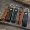 Personalizirani usnjeni obesek za ključe trak