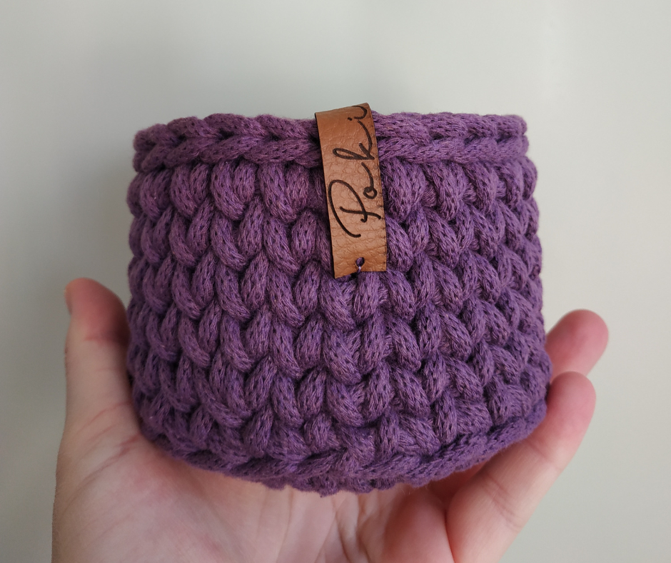 Mini kvačkana košarica - slika 7