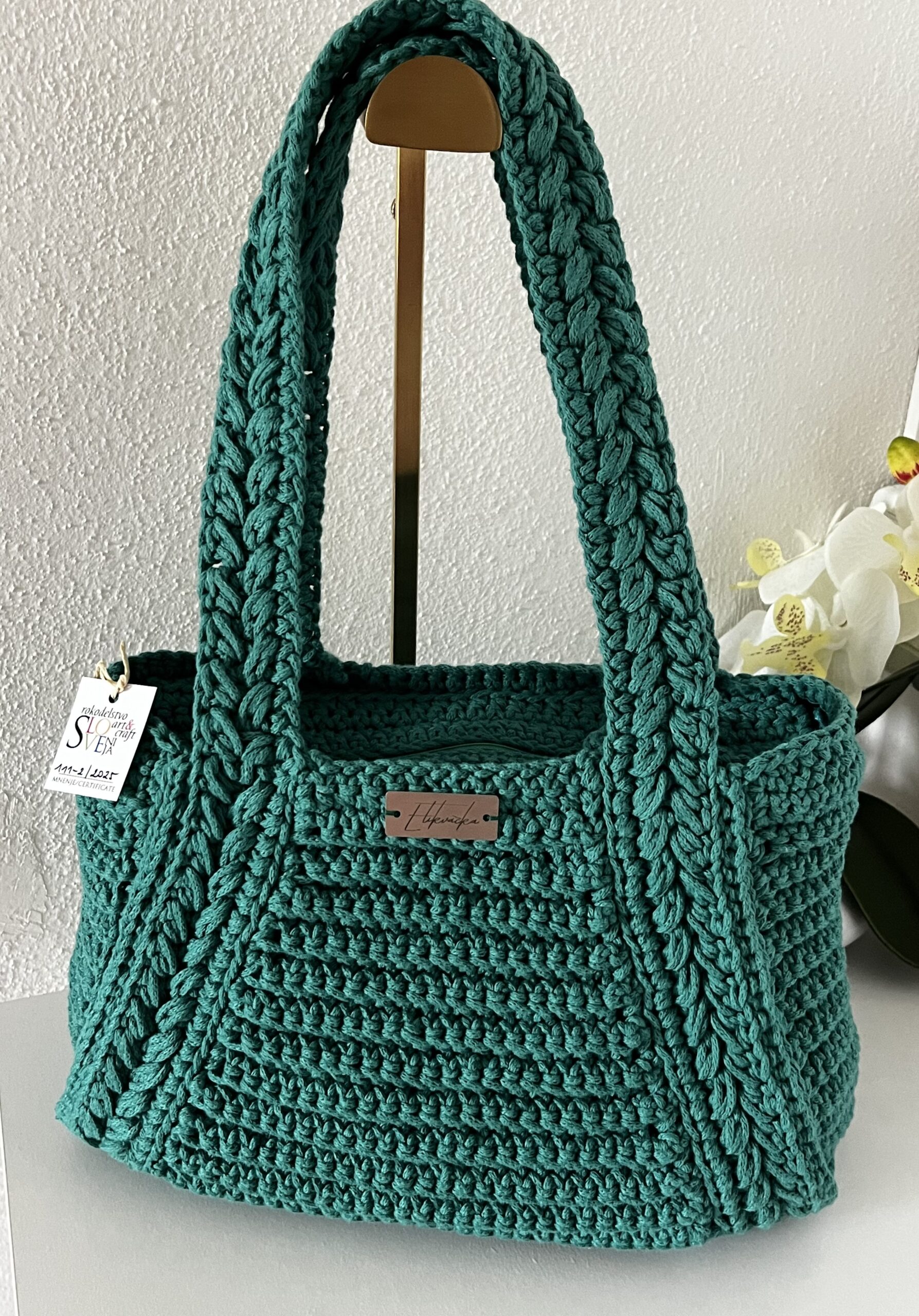 Kvačkana torba zelena