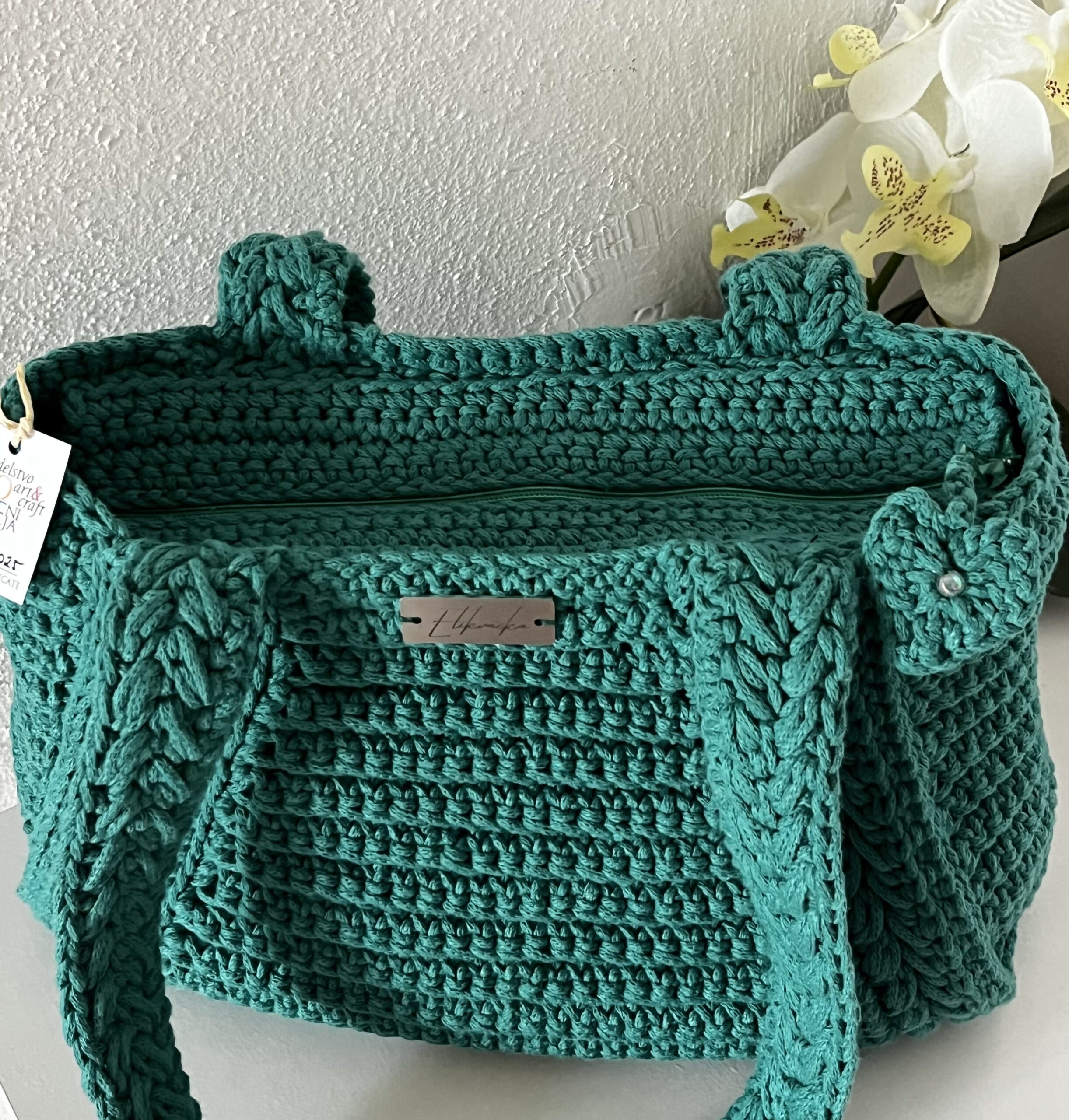 Kvačkana torba zelena - slika 4