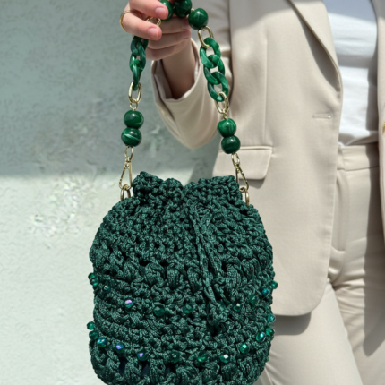 EMERALD - kvačkana torbica