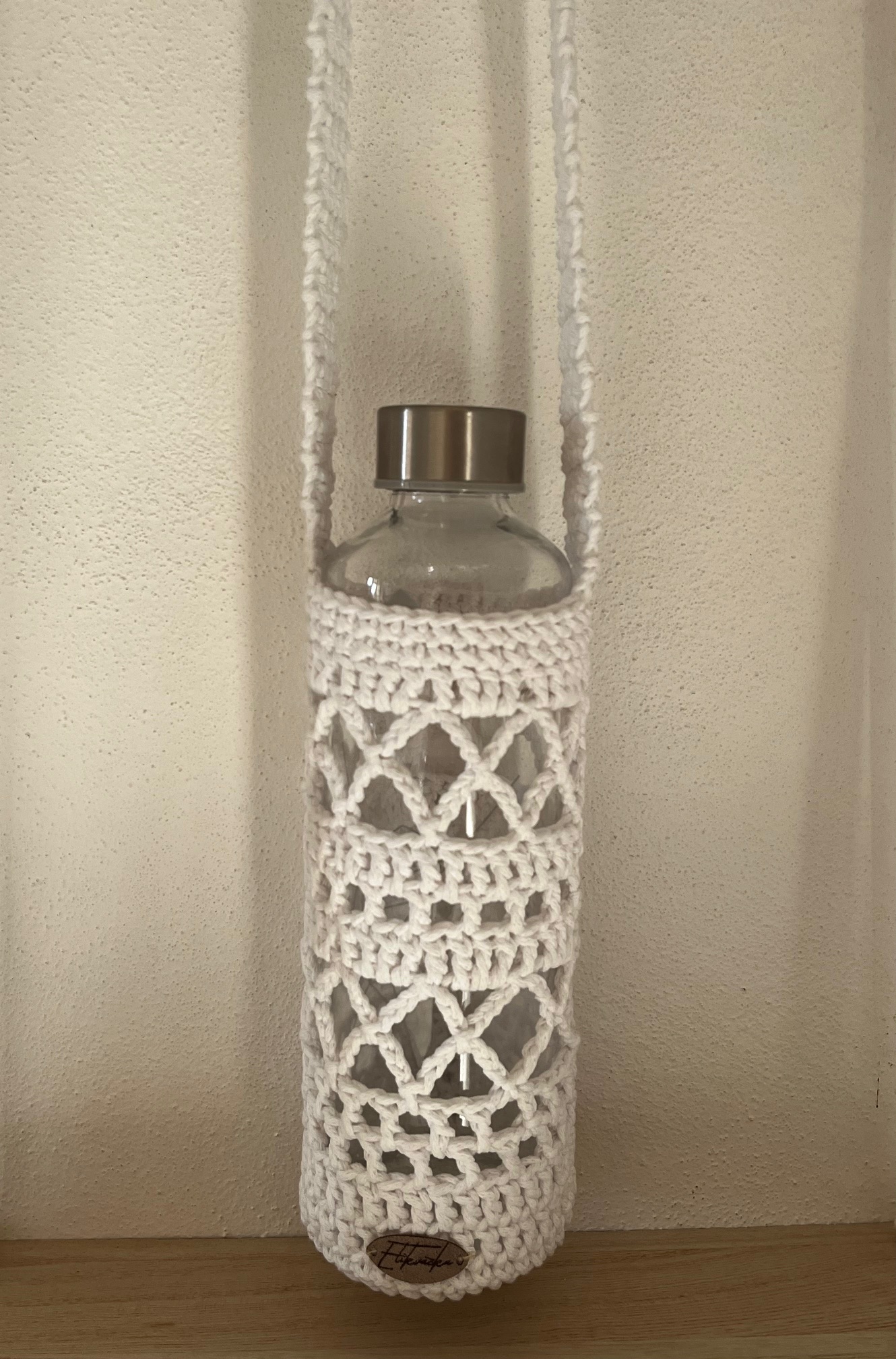 Kvačkana torbica za steklenico, bombaž - slika 2