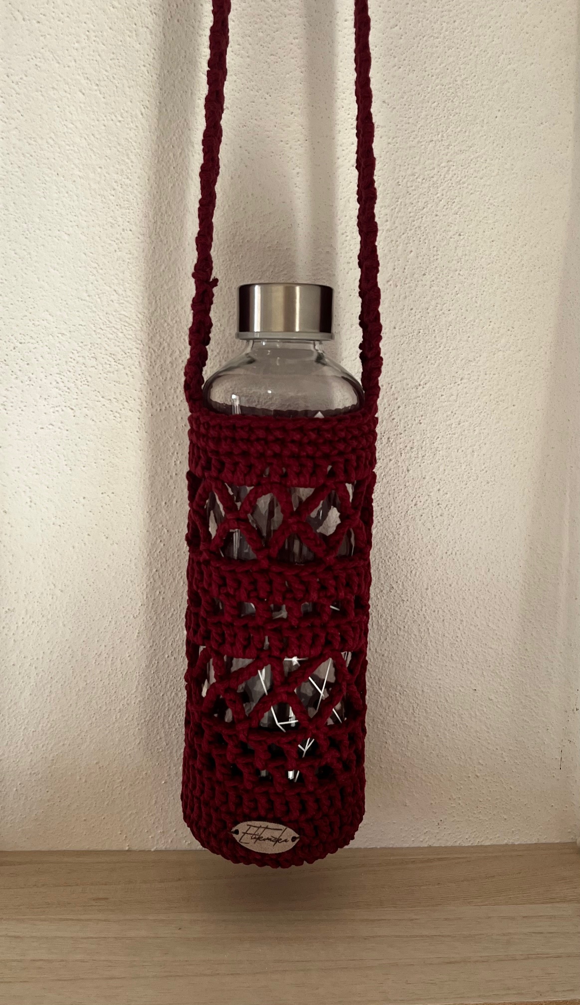 Kvačkana torbica za steklenico, bombaž - slika 3